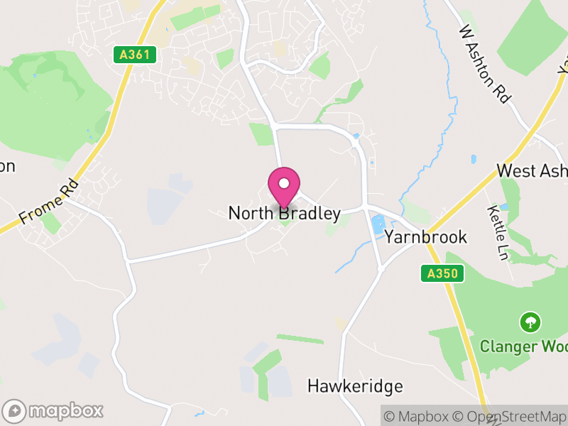 Map of North Bradley, Wiltshire