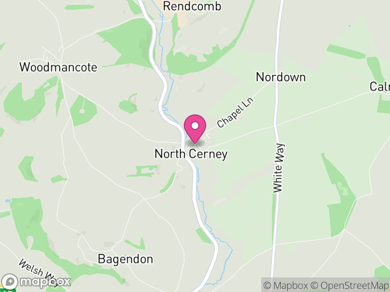 Map of North Cerney, Cotswold
