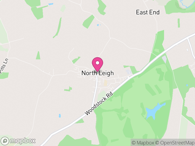 Map of North Leigh, West Oxfordshire