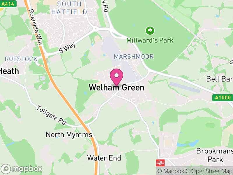 Map of North Mymms, Welwyn Hatfield