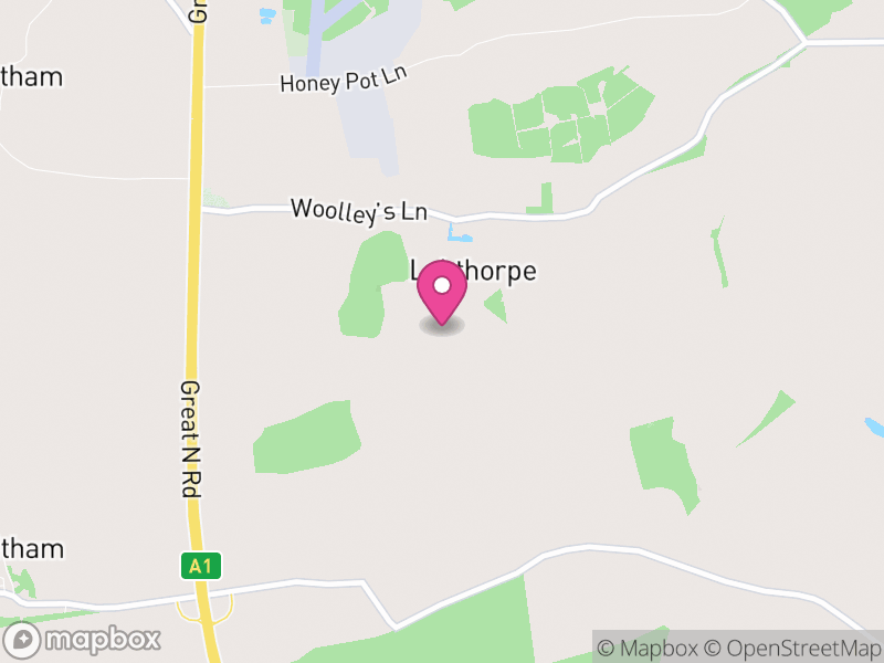 Map of North Witham, South Kesteven