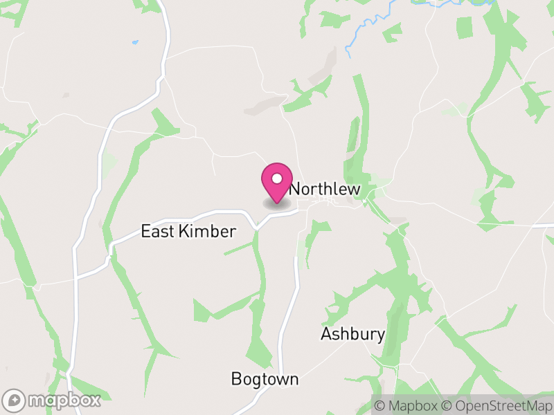 Map of Northlew, West Devon