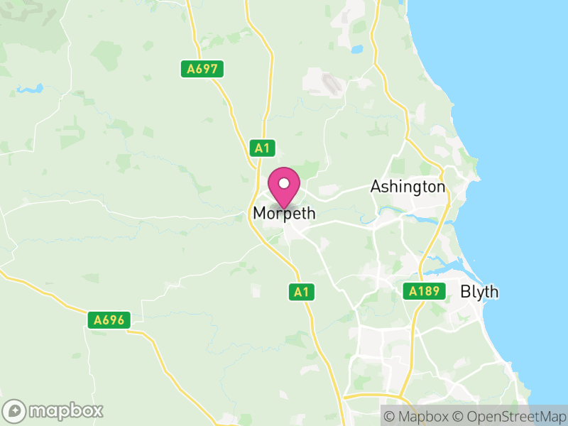 Map of Northumberland, North East