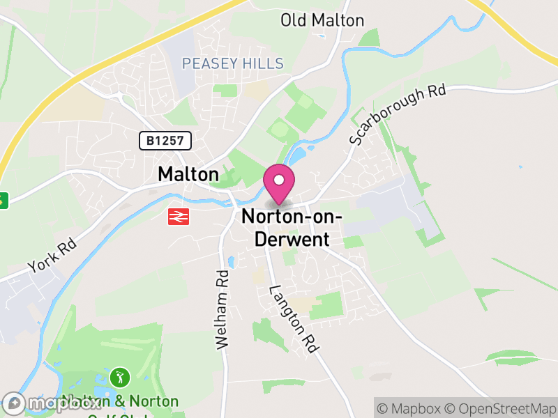 Map of Norton-on-Derwent, North Yorkshire