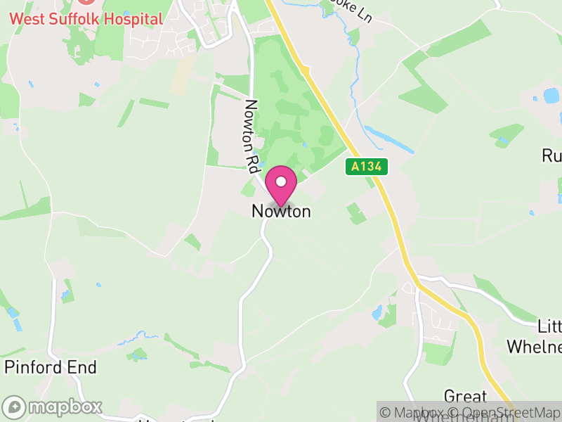 Map of Nowton, West Suffolk