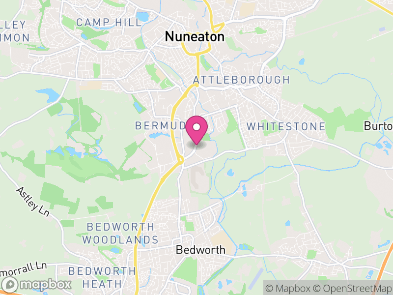 Map of Nuneaton and Bedworth, Warwickshire