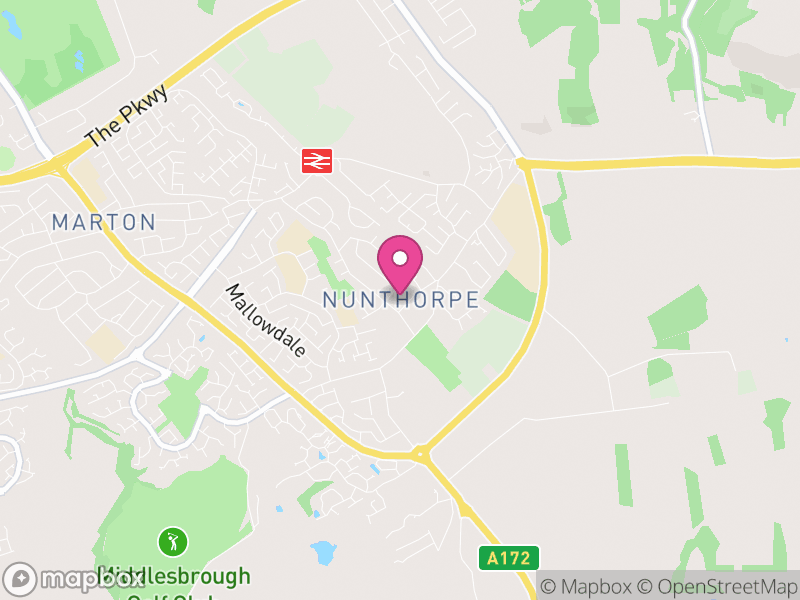 Map of Nunthorpe, Middlesbrough