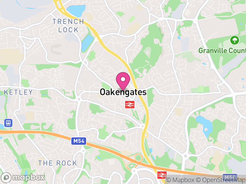 Map of Oakengates, Telford and Wrekin