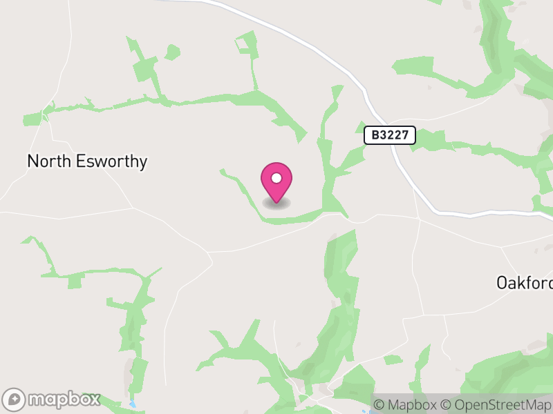 Map of Oakford, Mid Devon