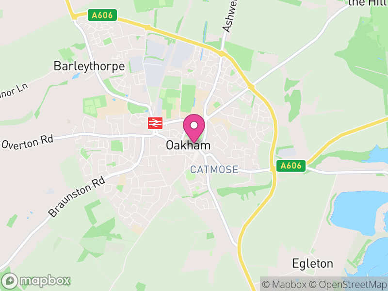 Map of Oakham, Rutland