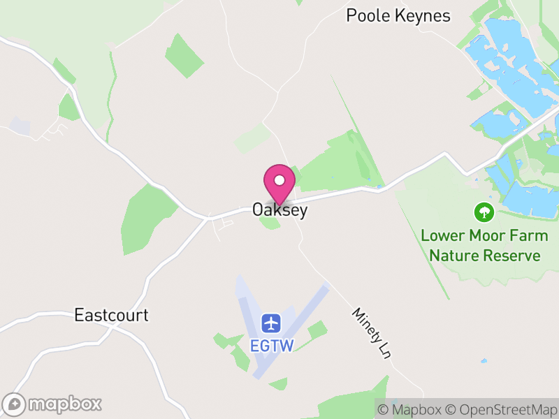 Map of Oaksey, Wiltshire