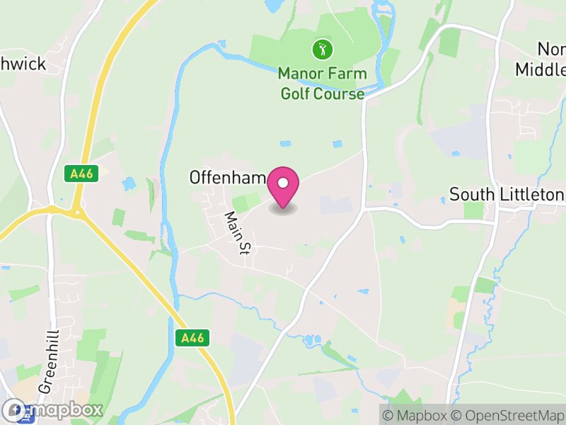 Map of Offenham, Wychavon