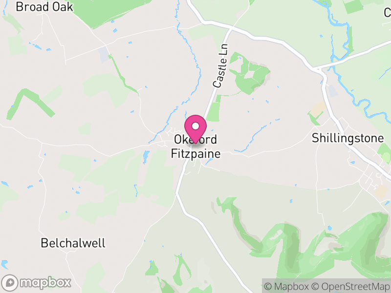 Map of Okeford Fitzpaine, Dorset