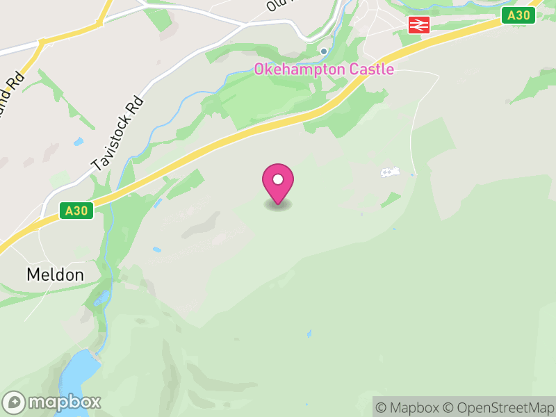 Map of Okehampton Hamlets, West Devon