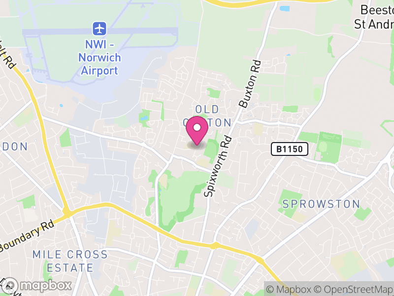 Map of Old Catton, Broadland