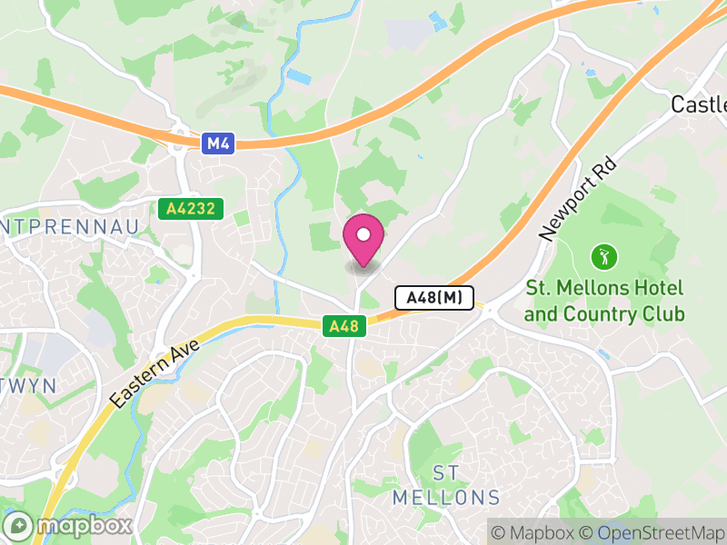 Map of Old St. Mellons, Cardiff