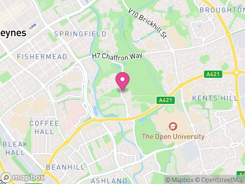 Map of Old Woughton, Milton Keynes