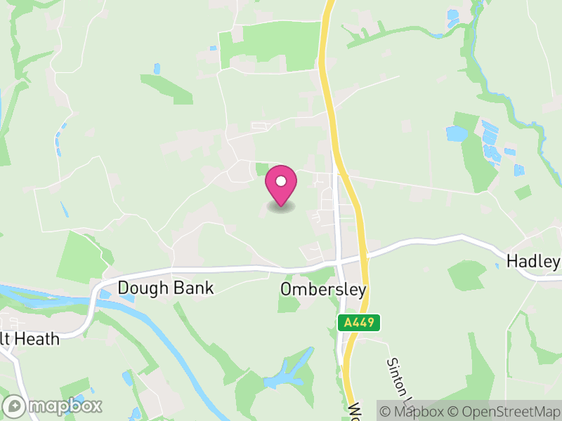 Map of Ombersley, Wychavon