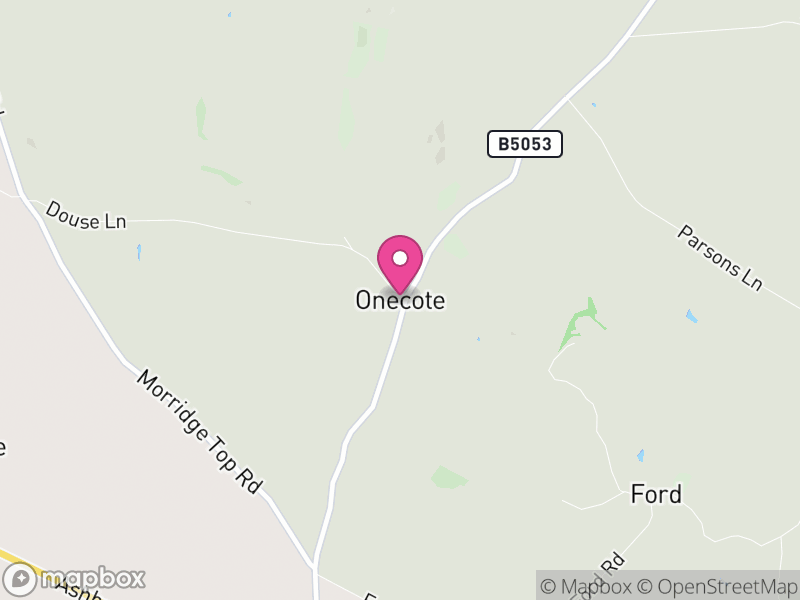 Map of Onecote, Staffordshire Moorlands