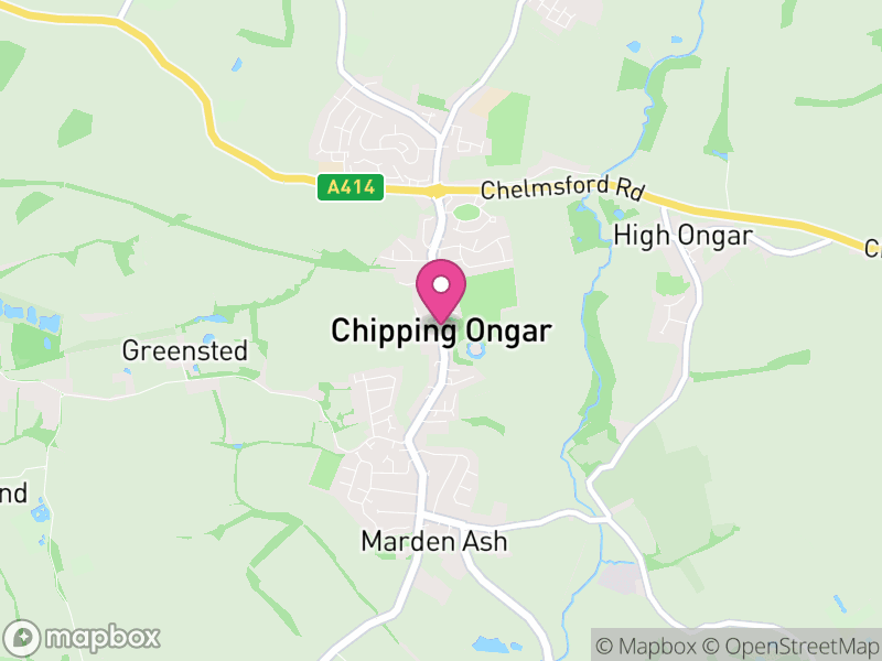 Map of Ongar, Epping Forest