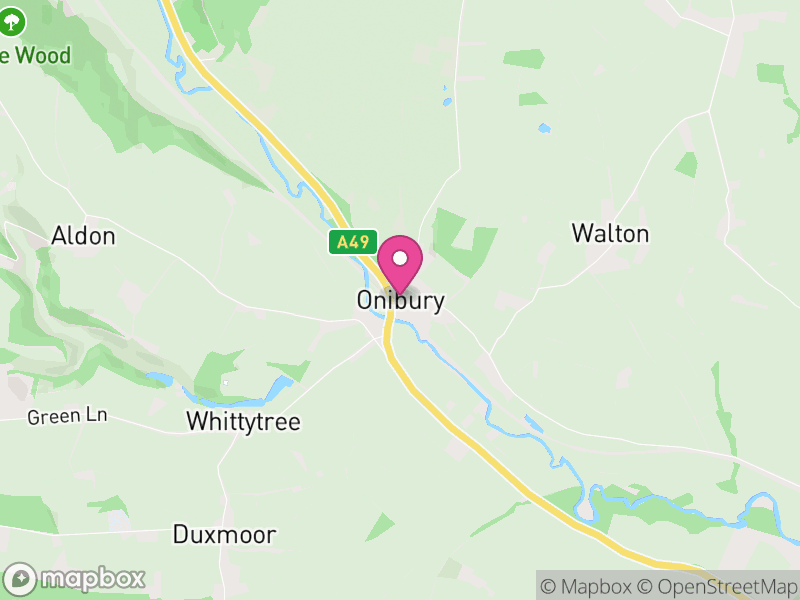Map of Onibury, England