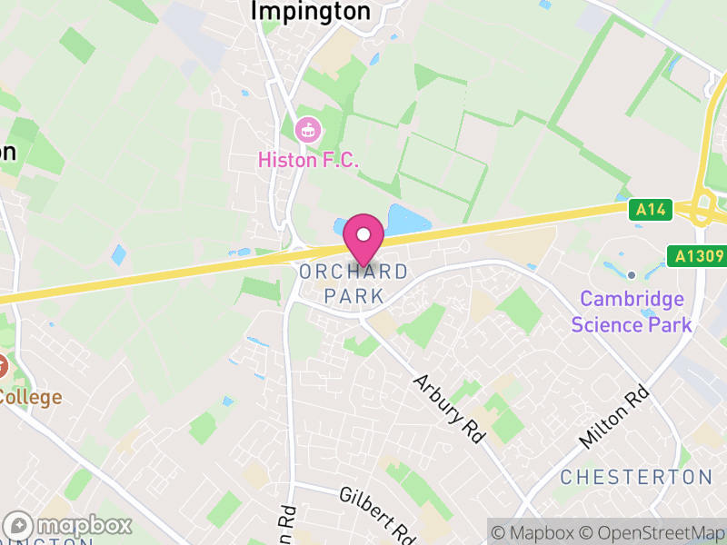 Map of Orchard Park, South Cambridgeshire