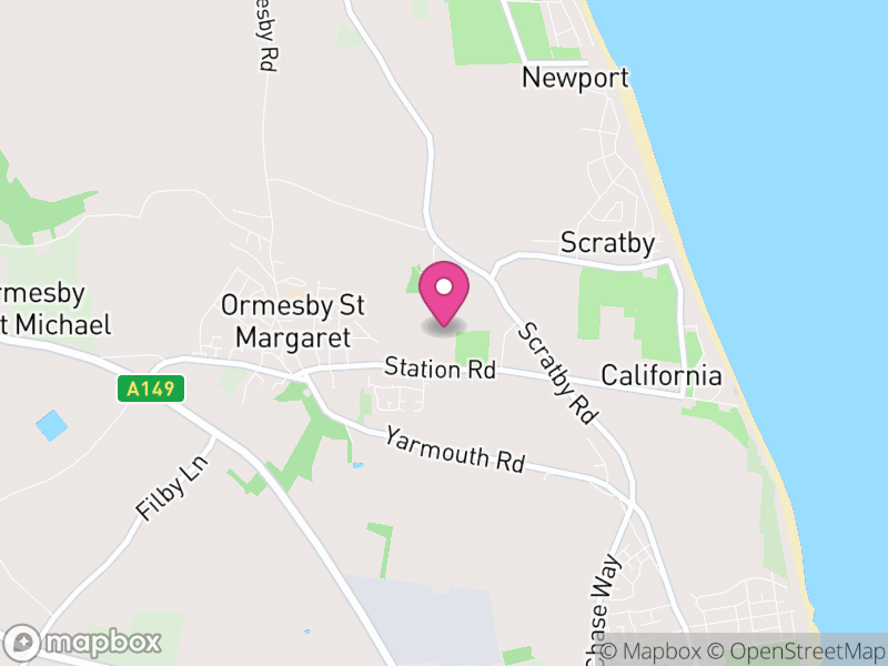 Map of Ormesby St. Margaret with Scratby, Great Yarmouth