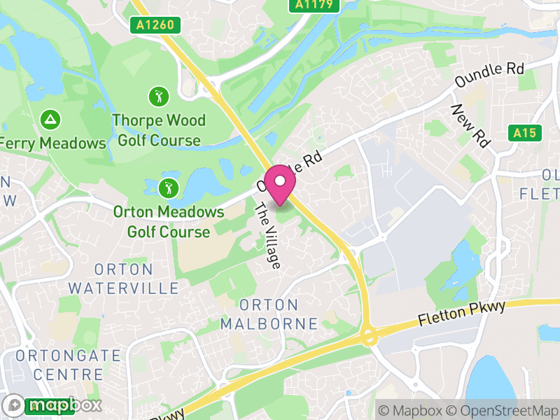 Map of Orton Longueville, Peterborough