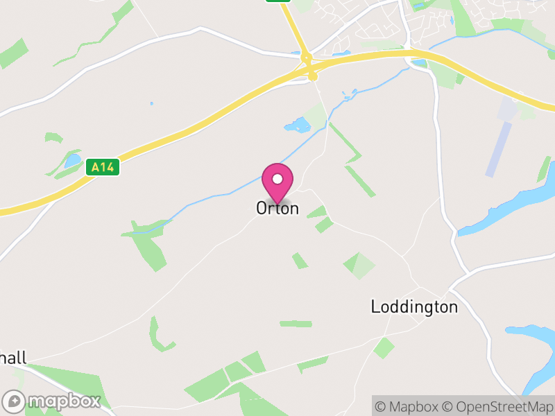 Map of Orton, North Northamptonshire