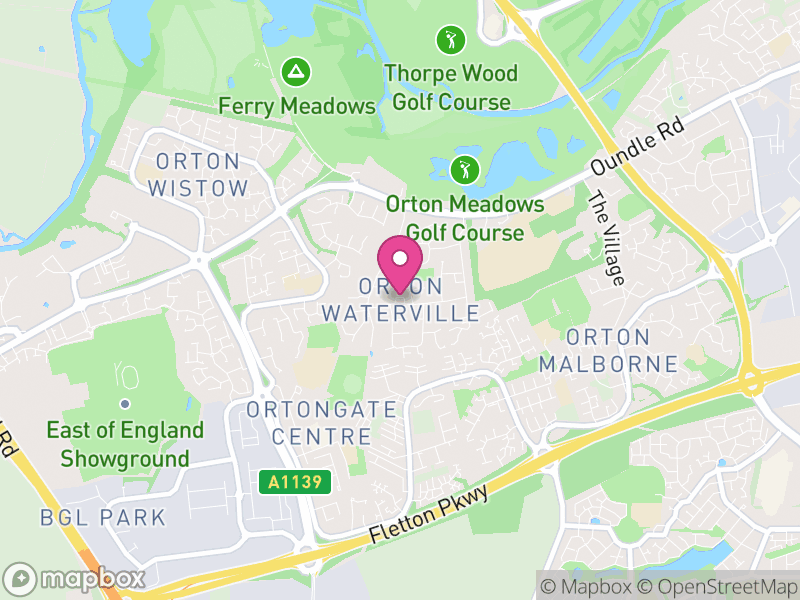 Map of Orton Waterville, Peterborough