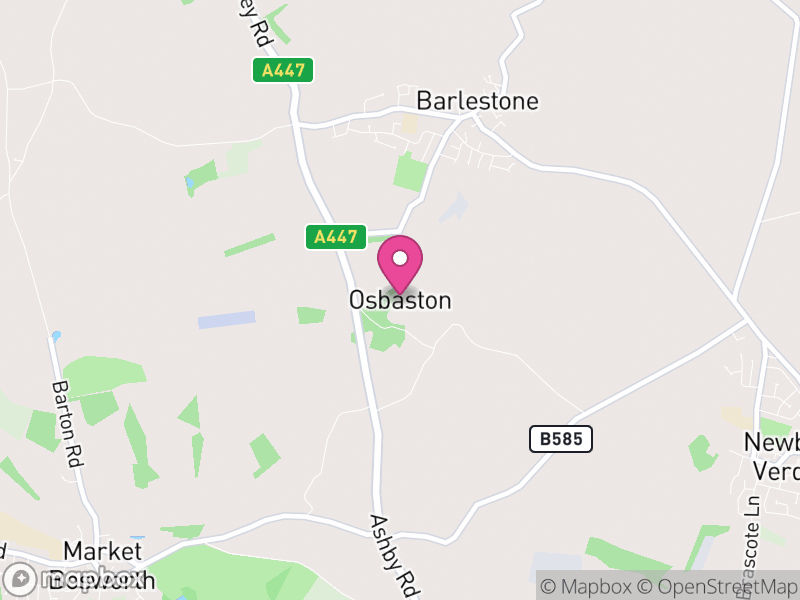 Map of Osbaston, Hinckley and Bosworth