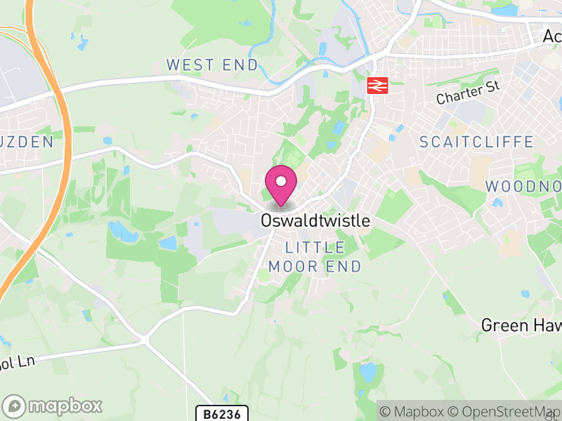 Map of Oswaldtwistle