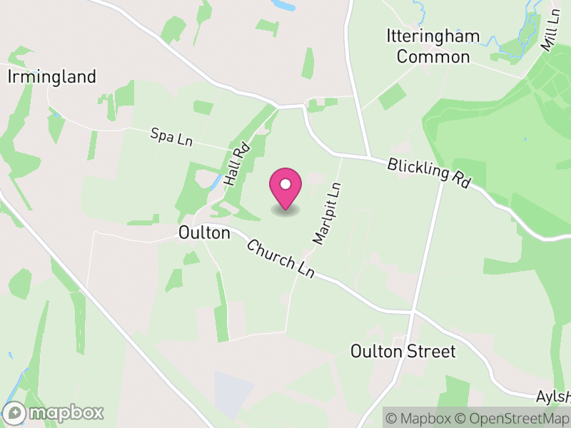 Map of Oulton, Broadland