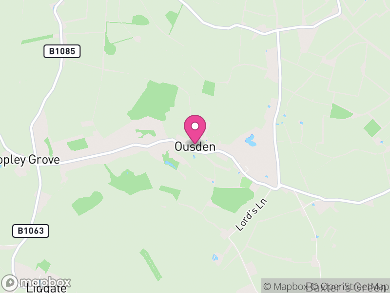 Map of Ousden, West Suffolk