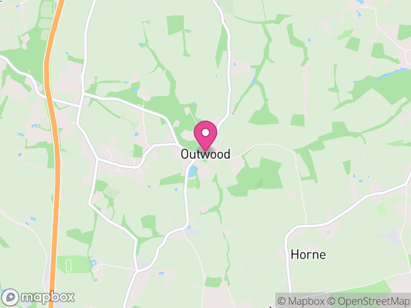 Map of Outwood, Tandridge