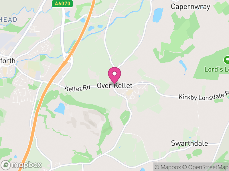 Map of Over Kellet, Lancaster