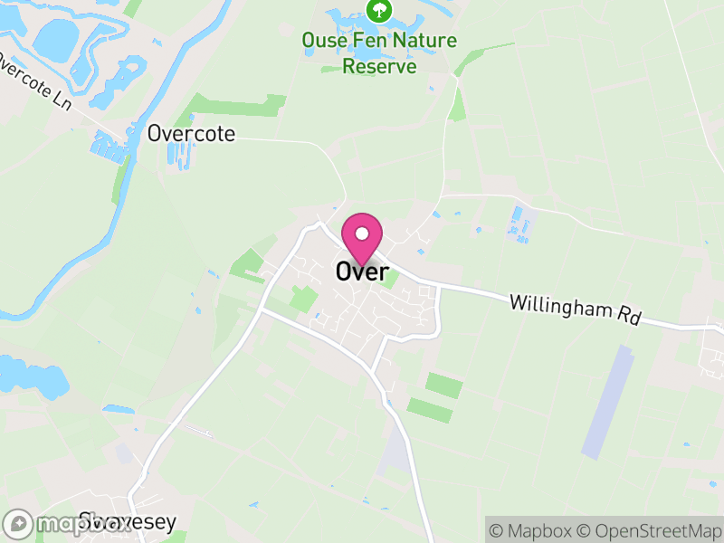 Map of Over, South Cambridgeshire