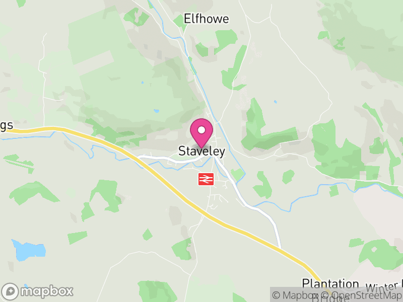 Map of Over Staveley, Westmorland and Furness