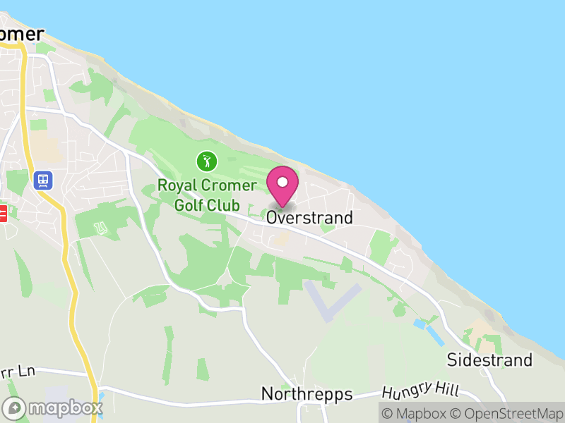 Map of Overstrand, North Norfolk