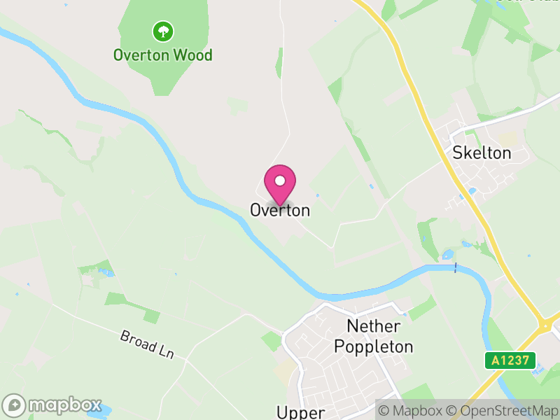 Map of Overton, North Yorkshire