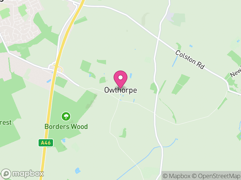 Map of Owthorpe, Rushcliffe