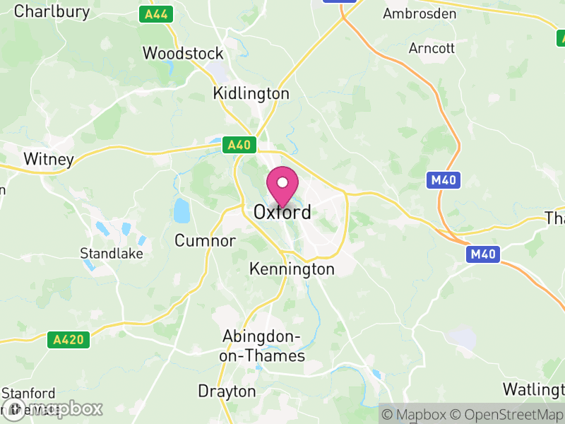 Map of Oxfordshire, England