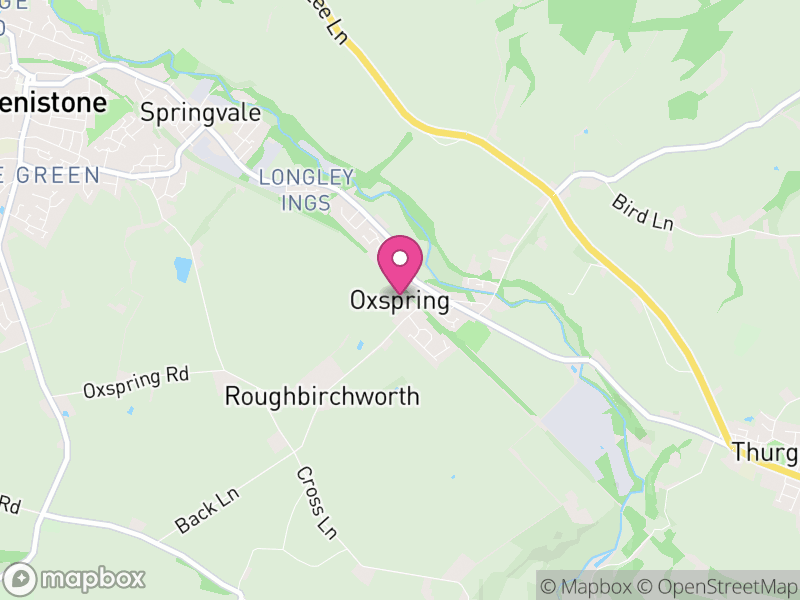 Map of Oxspring, Barnsley