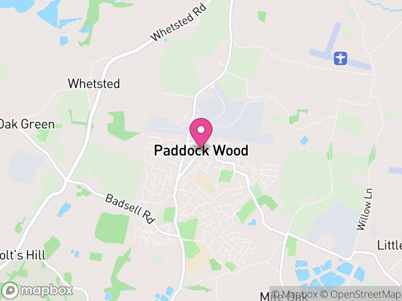Map of Paddock Wood, Tunbridge Wells