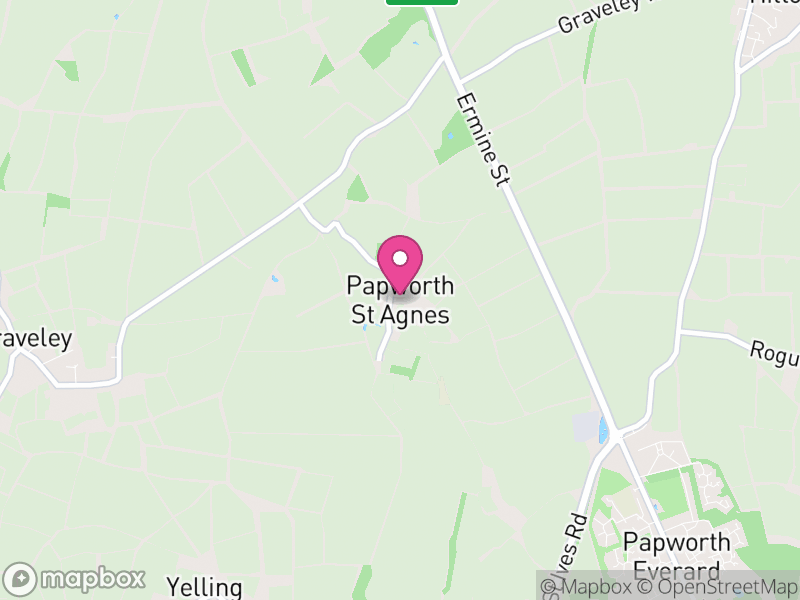 Map of Papworth St. Agnes, South Cambridgeshire