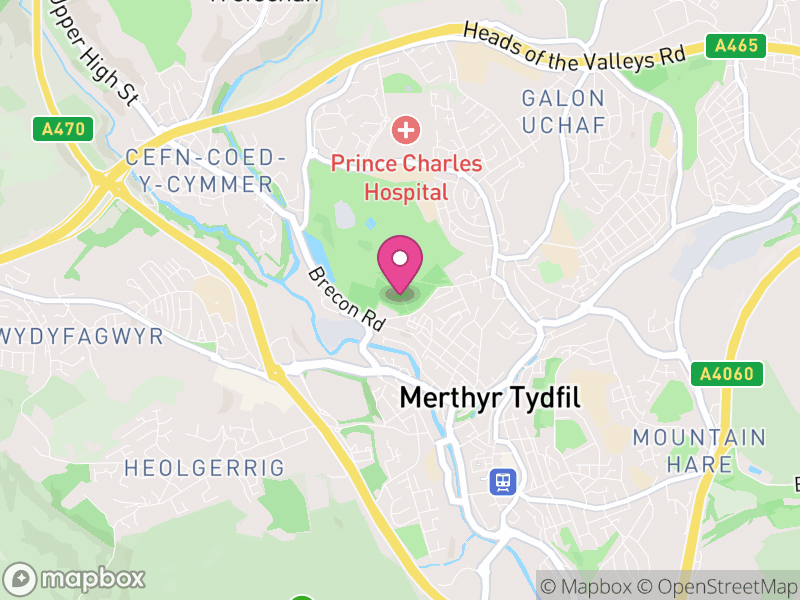 Map of Park, Merthyr Tydfil