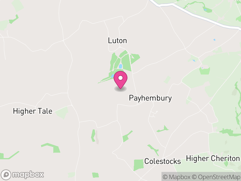 Map of Payhembury, East Devon