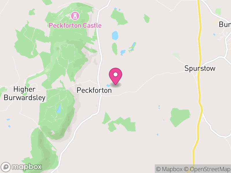 Map of Peckforton, Cheshire East