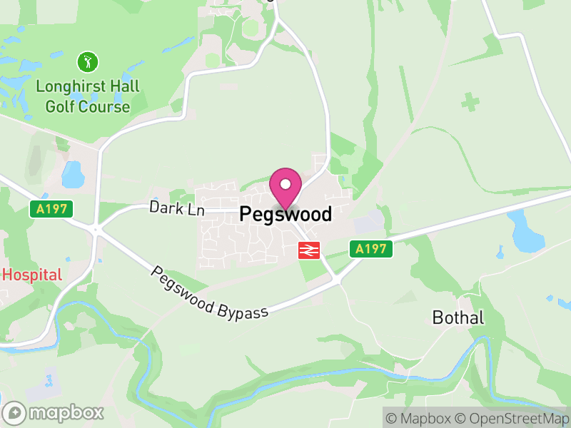 Map of Pegswood, Northumberland