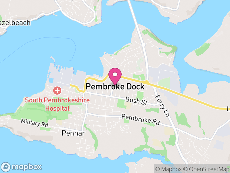 Map of Pembroke Dock, Pembrokeshire